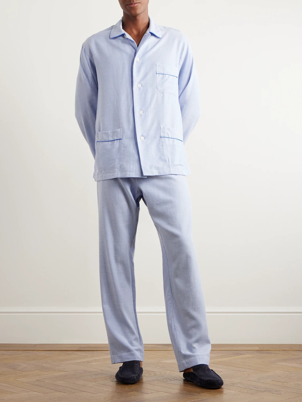  Thom Sweeney - Cotton-twill Pyjama Set - Men - Blue - S 