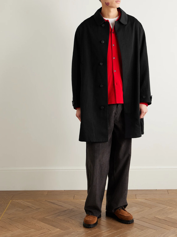  Visvim - Balmat Wool And Linen-blend Twill Coat - Men - Black - 4 
