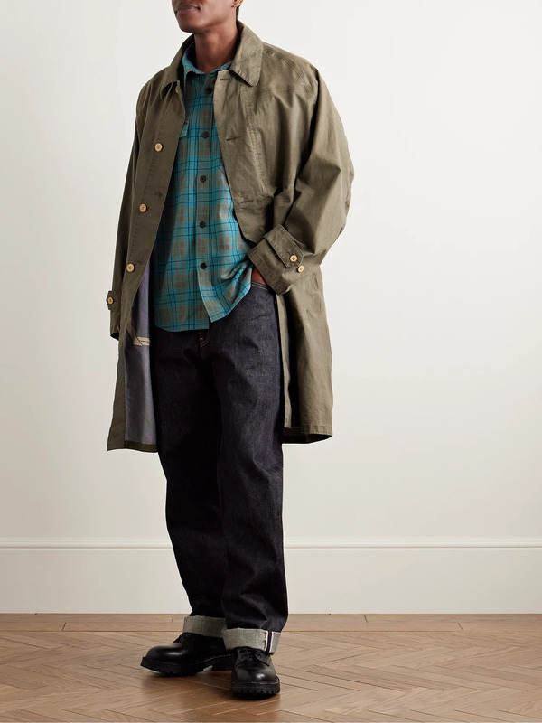  Visvim - Checked Wool And Linen-blend Shirt - Men - Blue - 1 