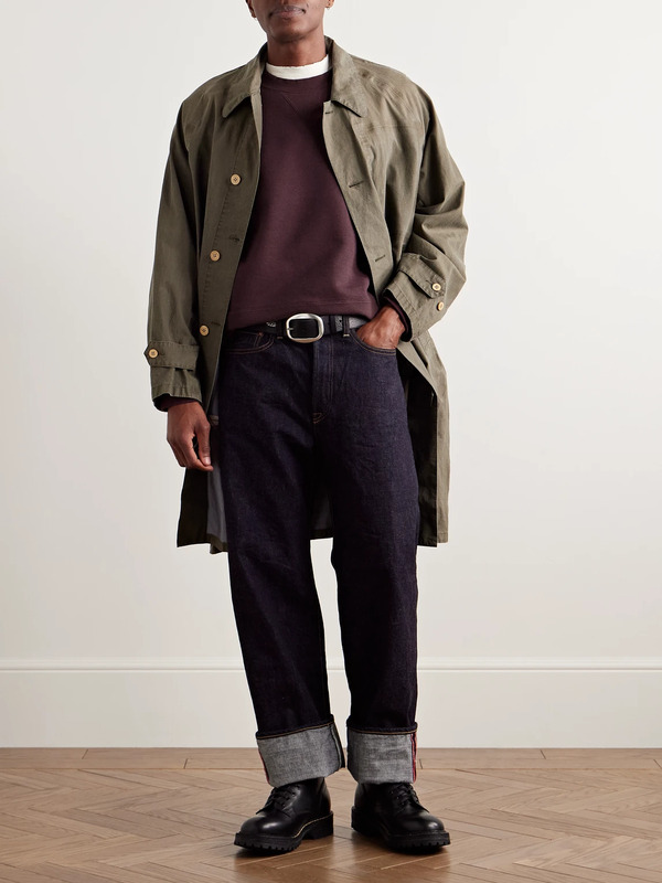  Visvim - Court Cotton-blend Jersey Sweatshirt - Men - Burgundy - 1 
