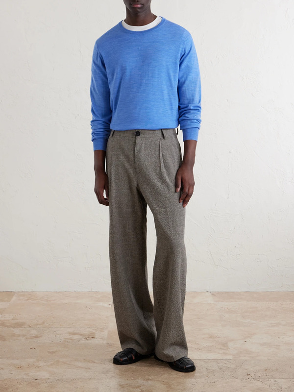  William Lockie - Merino Wool Sweater - Men - Blue - S 
