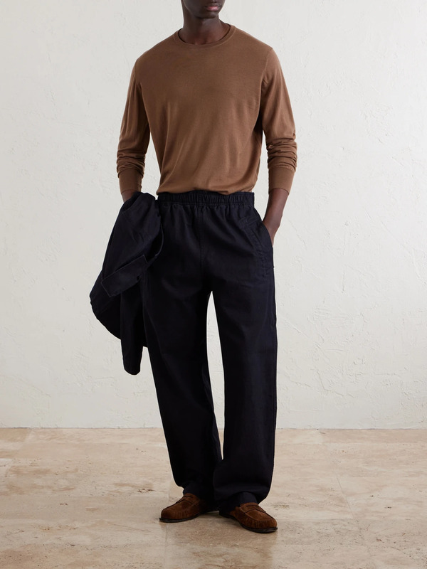  William Lockie - Merino Wool Sweater - Men - Brown - S 