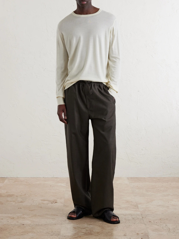  William Lockie - Merino Wool Sweater - Men - Neutrals - S 