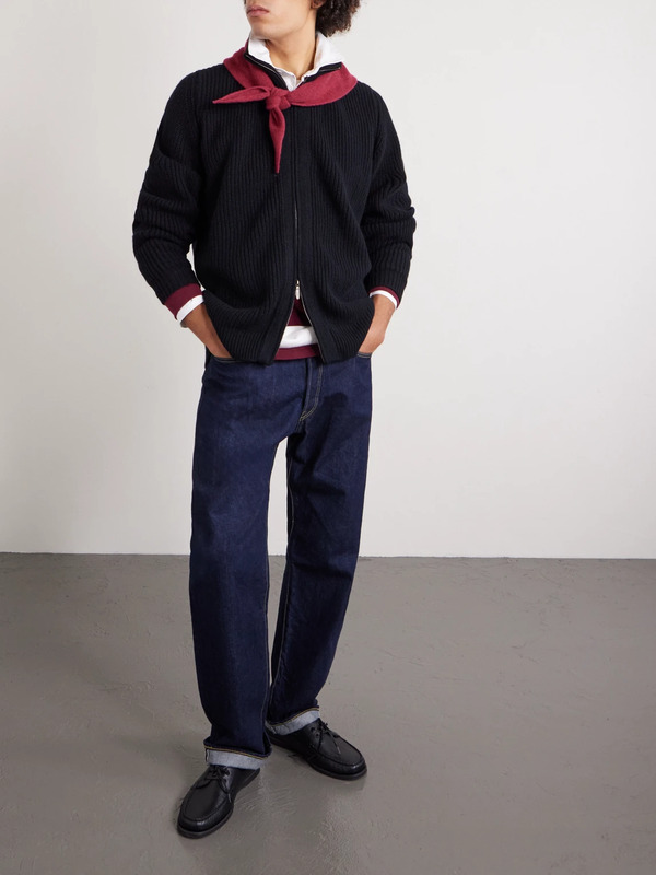  William Lockie - Zack Ribbed Cashmere Cardigan - Men - Black - S 