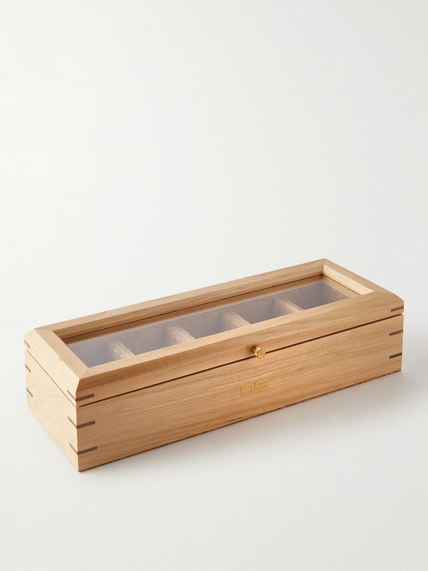  Wolf - Analog/shift Flatiron Ii Maple And Walnut Wood Five-piece Watch Box - Men - Orange 