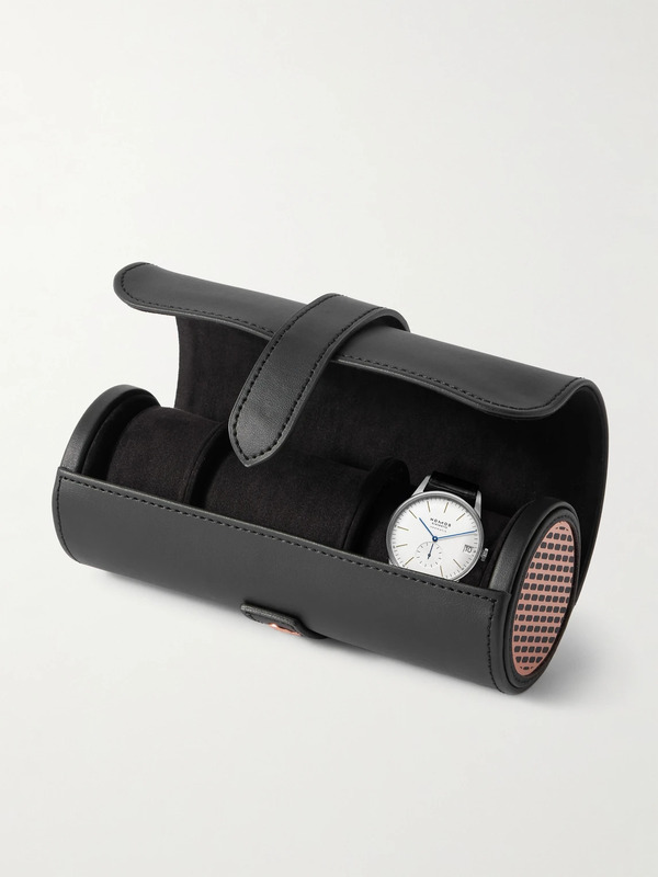  Wolf - Axis Vegan Leather Watch Roll - Men - Black 