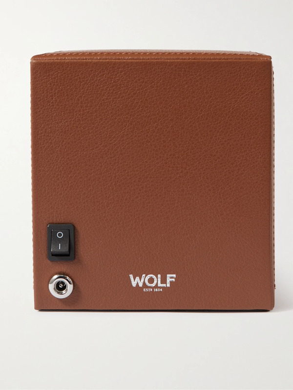  Wolf - Cub Full-grain Vegan Single Watch Winder With Cover - Men - Brown 