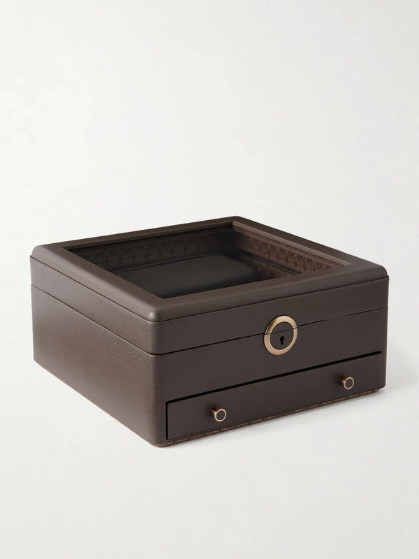  Wolf - Earth Watch Stand Box - Men - Brown 