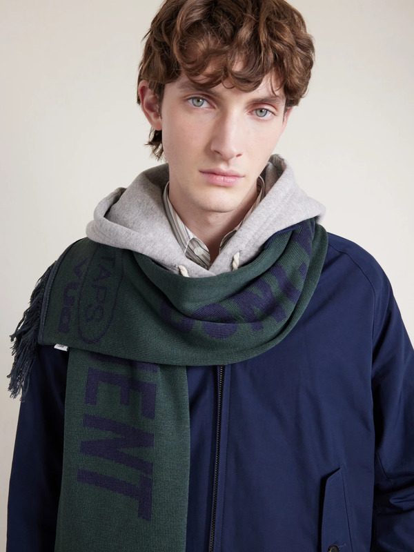  Wtaps - Evasion Fringed Knitted Scarf - Men - Green 