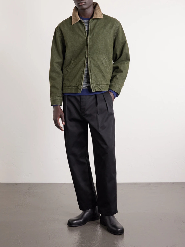  Wtaps - Straight-leg Pleated Twill Trousers - Men - Black - S 