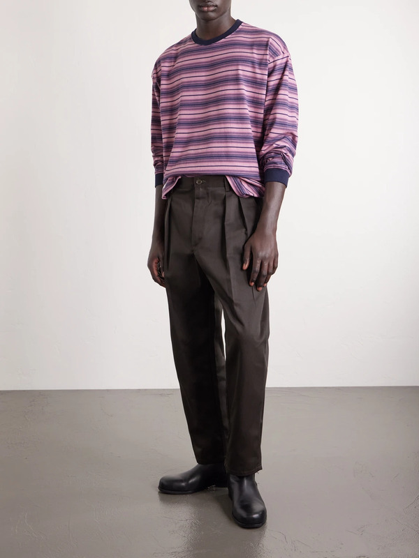  Wtaps - Straight-leg Pleated Twill Trousers - Men - Brown - S 