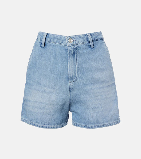  7 For All Mankind 7 For All Mankind Cotton And Linen Denim Shorts 