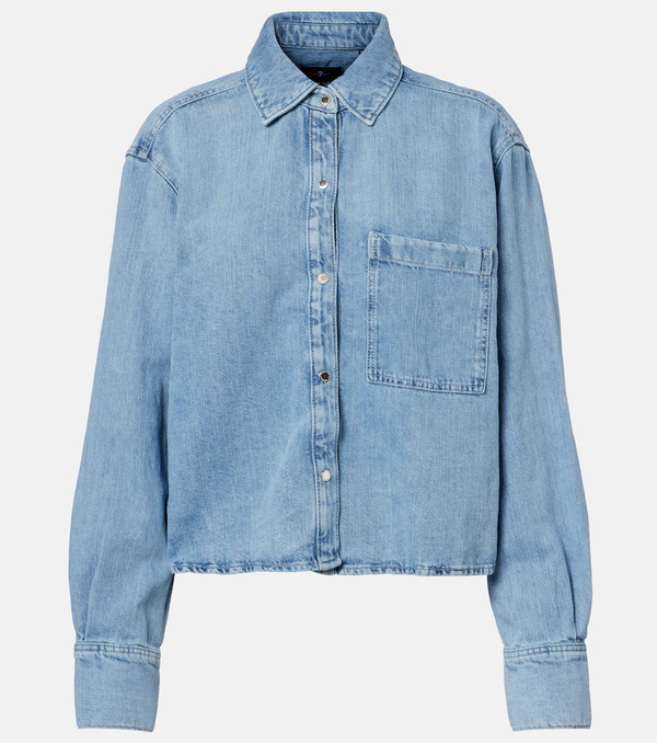  7 For All Mankind 7 For All Mankind Ivy Cotton And Linen Denim Shirt 