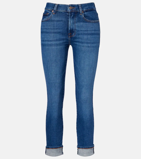  7 For All Mankind 7 For All Mankind Kimmie Straight Mid-rise Slim Jeans 