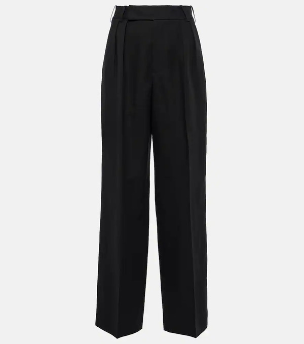  7 For All Mankind 7 For All Mankind Linen And Cotton-blend Wide-leg Pants 