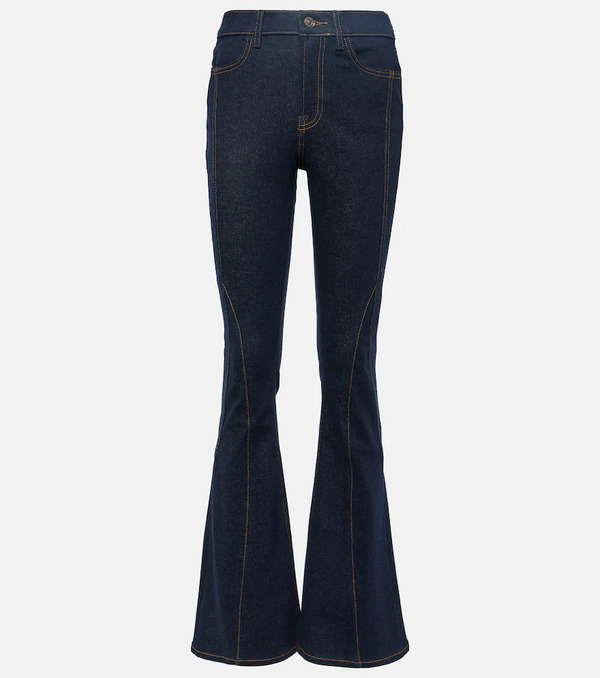  7 For All Mankind 7 For All Mankind Seamed Megaflare High-rise Flared Jeans 