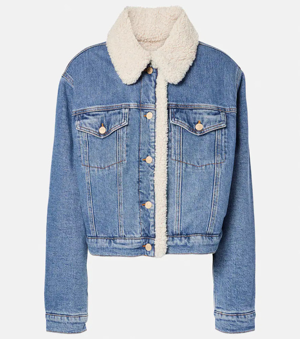  7 For All Mankind 7 For All Mankind Teddy-trimmed Denim Jacket 