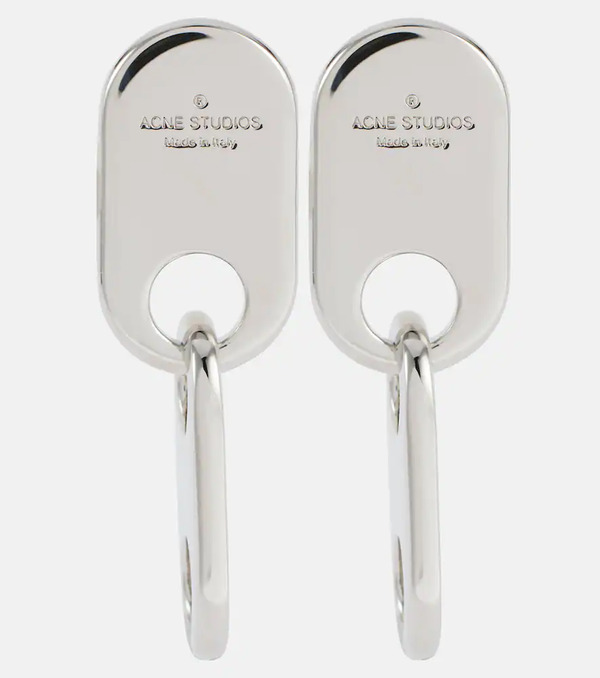  Acne Studios Acne Studios Chain Lock Logo Drop Earrings 