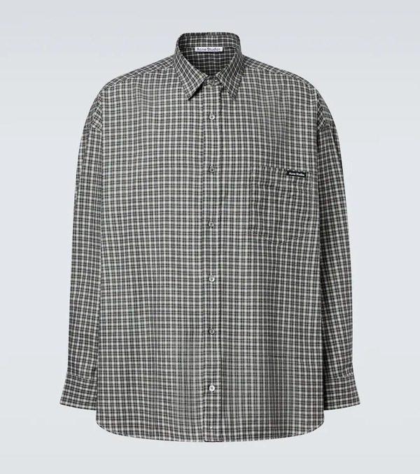  Acne Studios Acne Studios Checked Cotton Flannel Shirt 