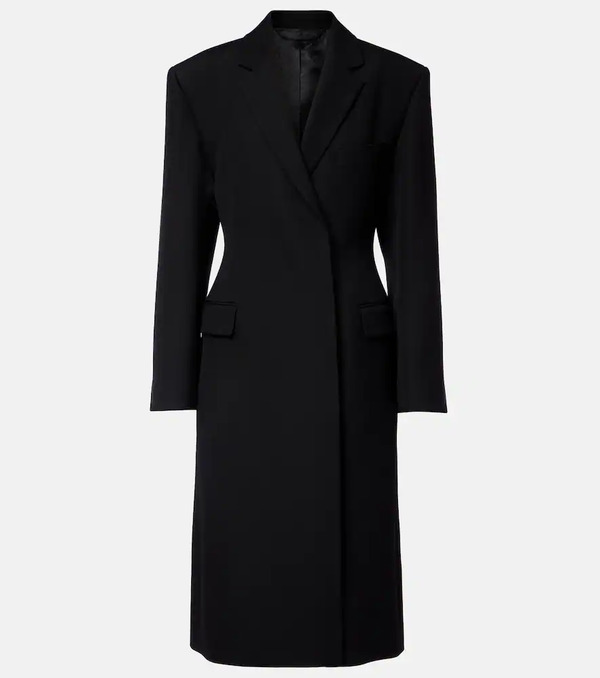  Acne Studios Acne Studios Double-breasted Peplum Wool Coat 