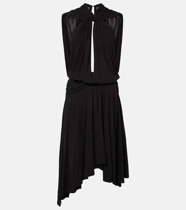  Acne Studios Acne Studios Draped Ruched Crãªpe Jersey Midi Dress 