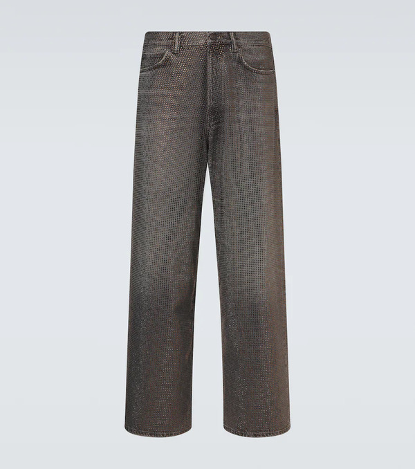  Acne Studios Acne Studios 1981 Embellished Wide-leg Jeans 