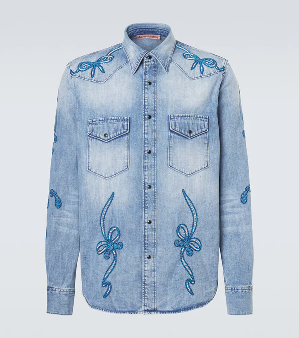  Acne Studios Acne Studios Embroidered Denim Shirt 