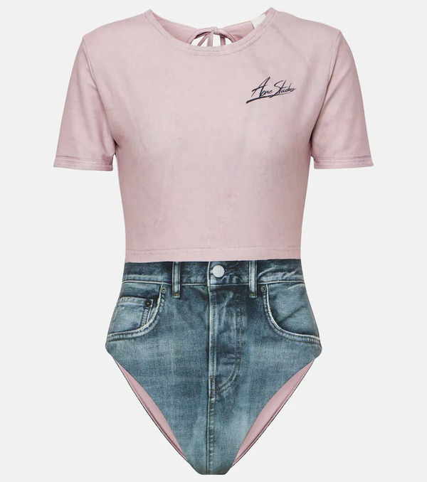  Acne Studios Acne Studios Etee Printed Rashguard Swimsuit 