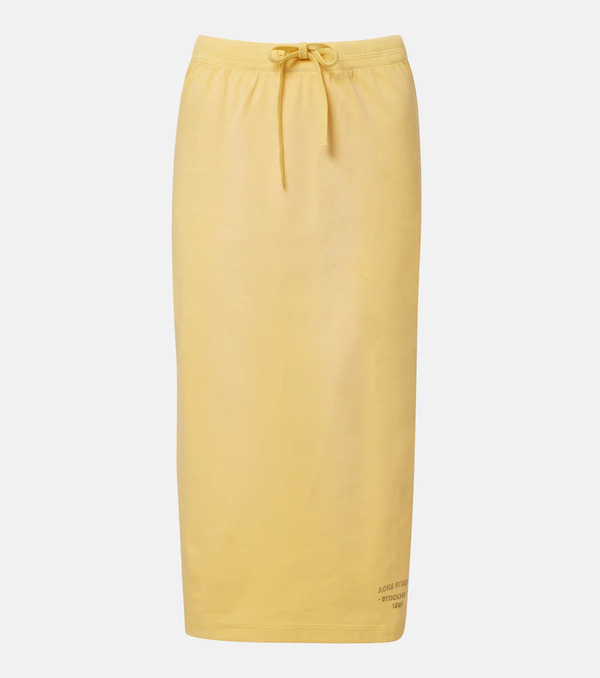  Acne Studios Acne Studios Faded Cotton-blend Midi Skirt 