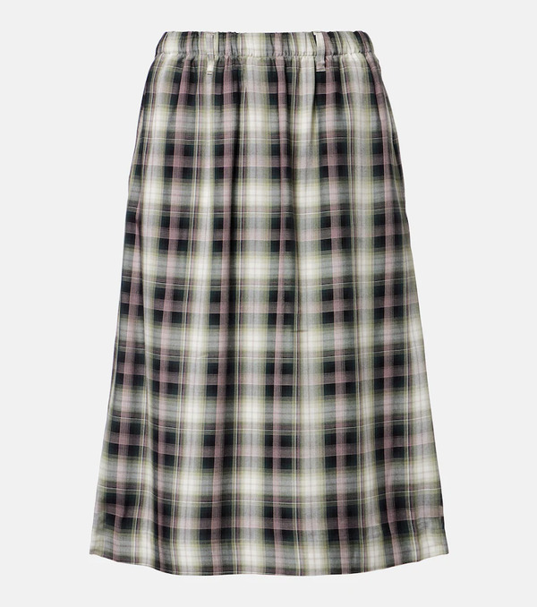  Acne Studios Acne Studios Izetta Checked Midi Skirt 
