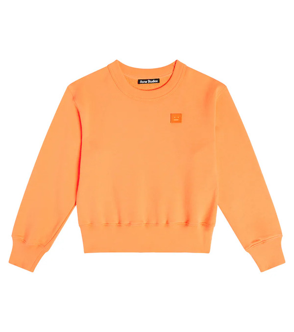  Acne Studios Kids Acne Studios Kids Face Logo Cotton Jersey Sweatshirt 