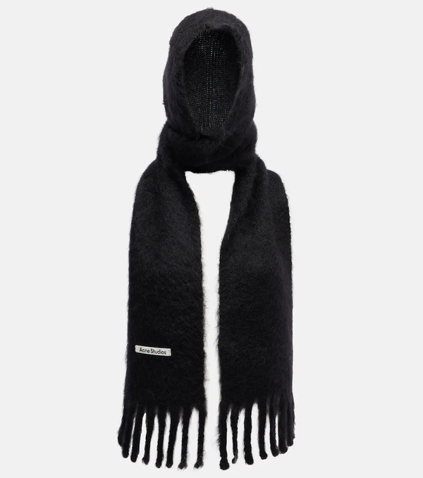  Acne Studios Acne Studios Kooder Hooded Mohair And Wool-blend Scarf 