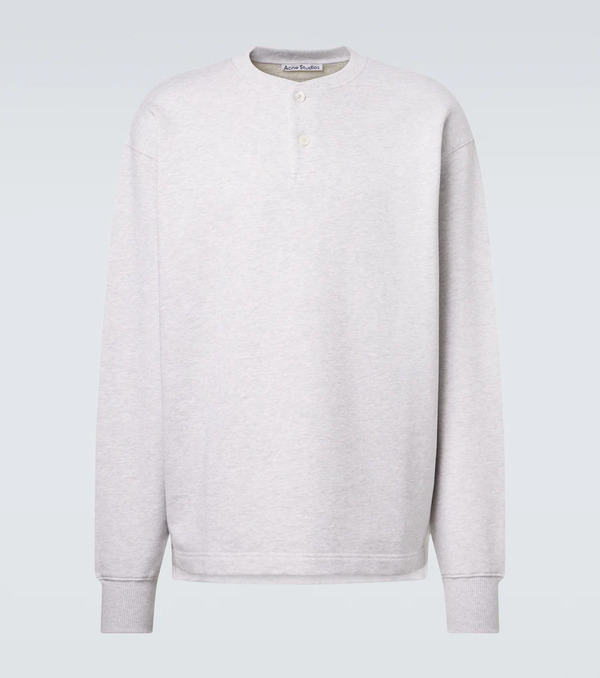  Acne Studios Acne Studios Logo Embroidered Cotton-blend Sweatshirt 
