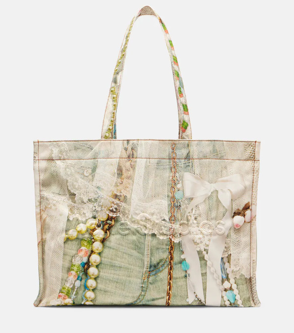  Acne Studios Acne Studios Logo Trompe L'oeil Canvas Tote Bag 