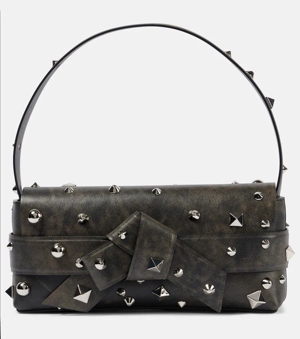  Acne Studios Acne Studios Musubi Studded Leather Shoulder Bag 
