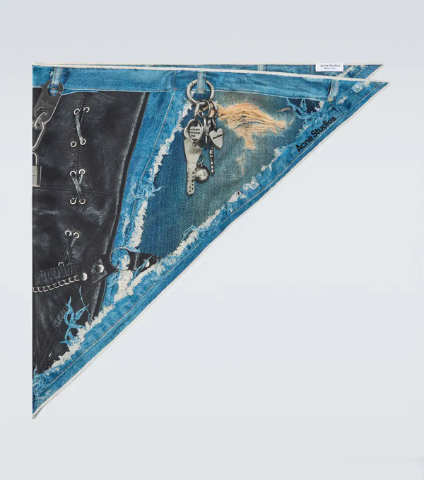  Acne Studios Acne Studios Trompe L'åil Silk Scarf 
