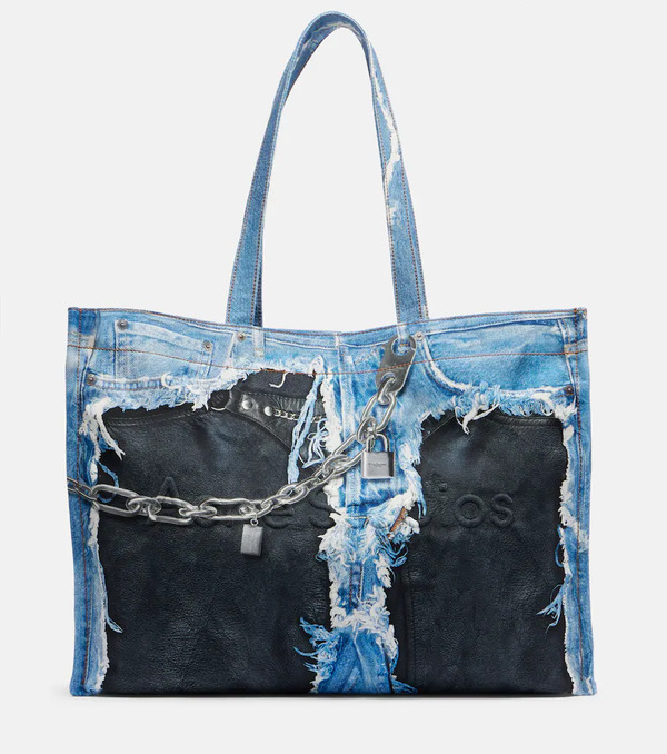  Acne Studios Acne Studios Trompe-l'oeil Denim Tote Bag 