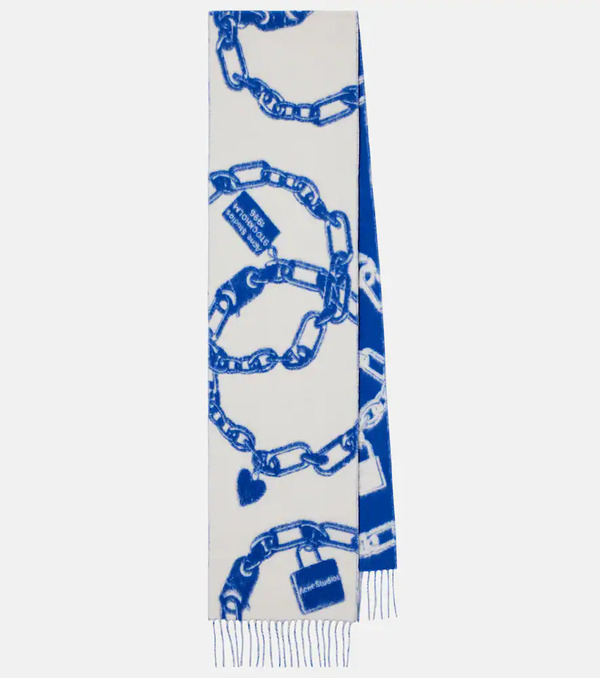  Acne Studios Acne Studios Wool And Alpaca-blend Jacquard Scarf 