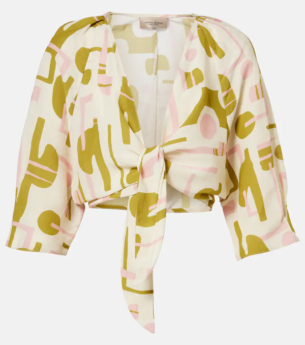  Adriana Degreas Adriana Degreas Balearic Printed Crop Top 