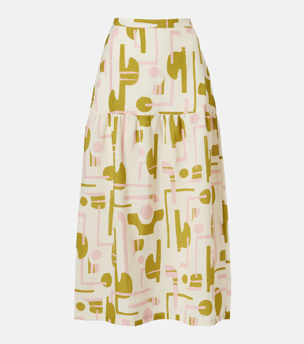  Adriana Degreas Adriana Degreas Balearic Printed Midi Skirt 