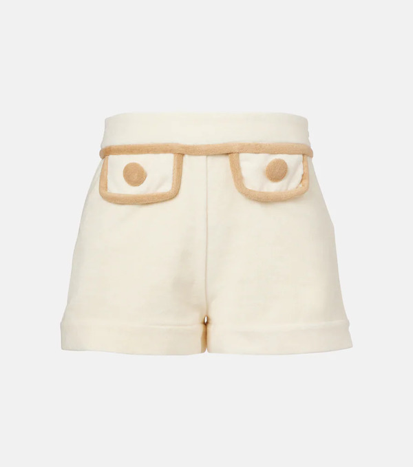  Adriana Degreas Adriana Degreas Colorblocked Cotton-blend Terry Shorts 