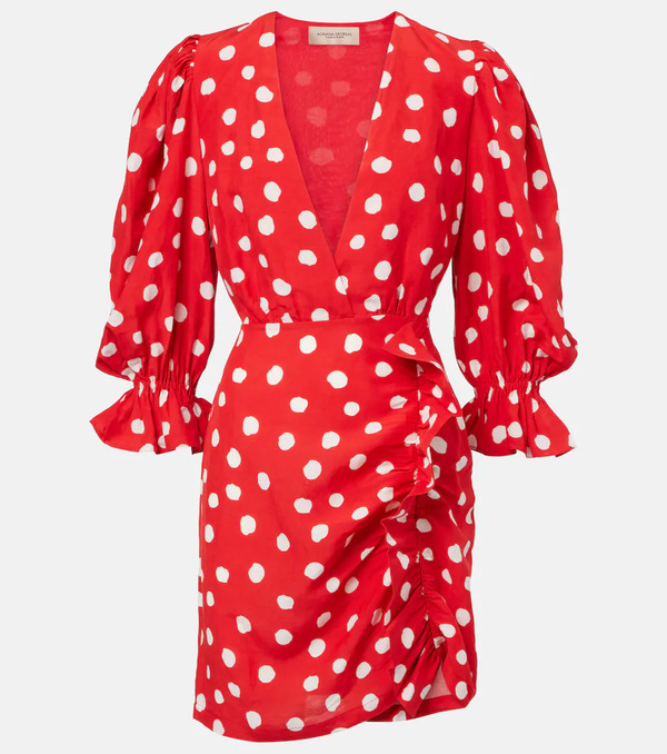  Adriana Degreas Adriana Degreas Polka-dot Ruffled Minidress 