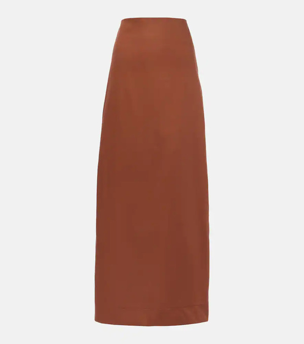  Adriana Degreas Adriana Degreas Solid Cotton Maxi Skirt 