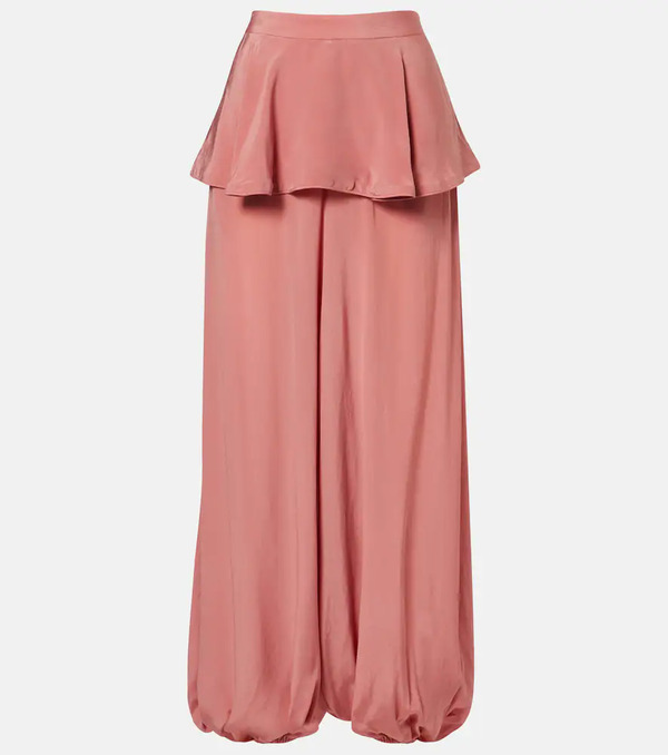  Adriana Degreas Adriana Degreas Solid Peplum Balloon Pants 
