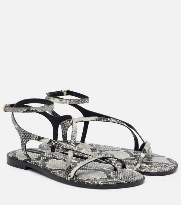  A.emery A.emery Edna Snake-effect Leather Sandals 