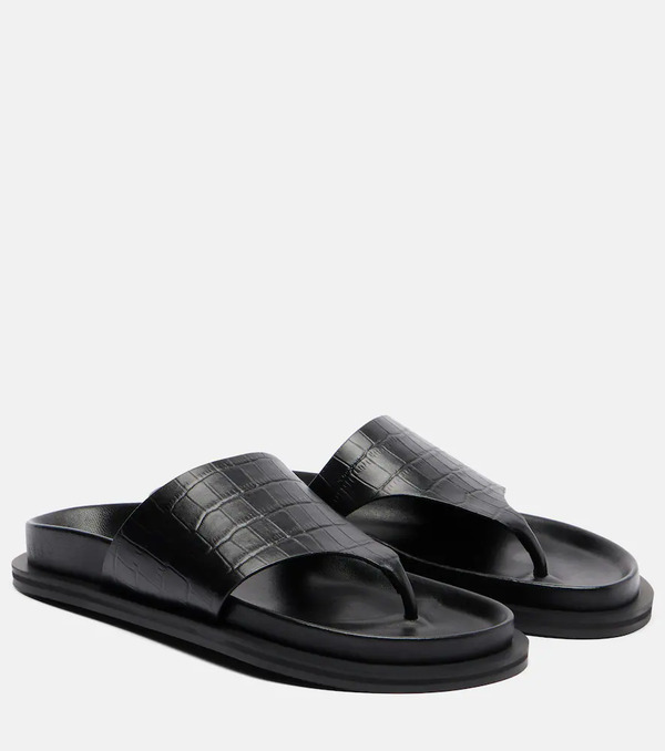  A.emery A.emery Imara Croc-effect Leather Thong Sandals 