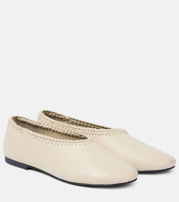  A.emery A.emery Park Embroidered Leather Ballet Flats 