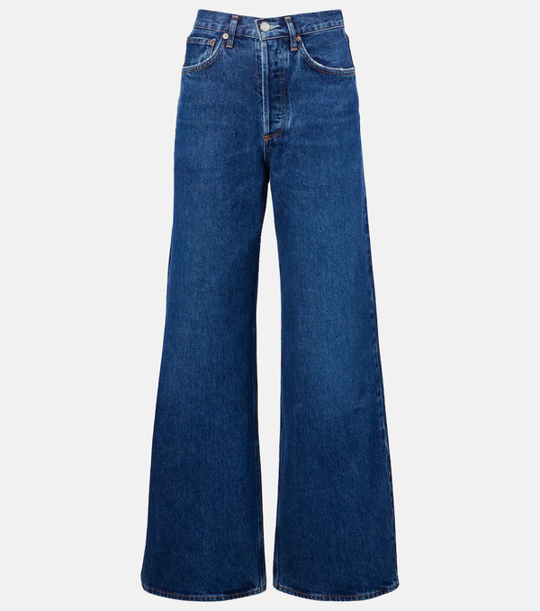 Agolde Agolde Dame Jean No Cuff High-rise Wide-leg Jeans 