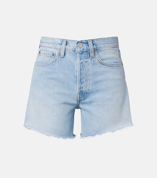  Agolde Agolde Parker Long Distressed Denim Shorts 