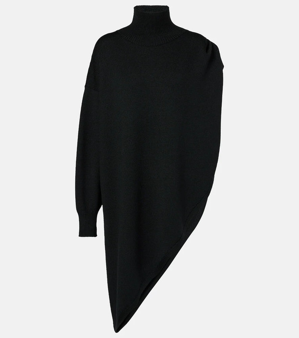  Alaia Alaã¯a Asymmetric Caped Turtleneck Sweater 
